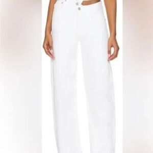 Agolde Women's Broken Waistband White Jeans